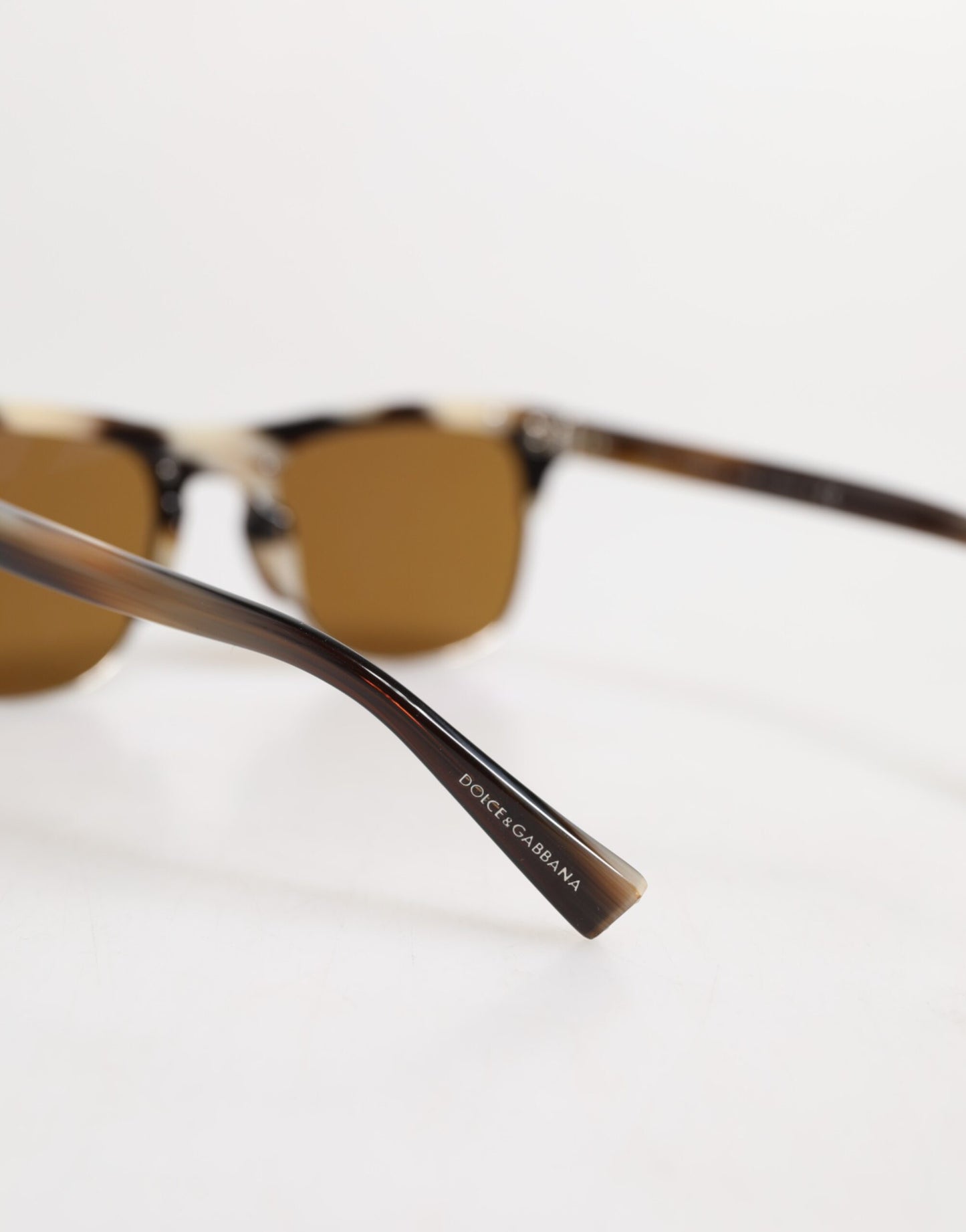 Brown Striped Acetate Square DG4305 Eyewear Sunglasses