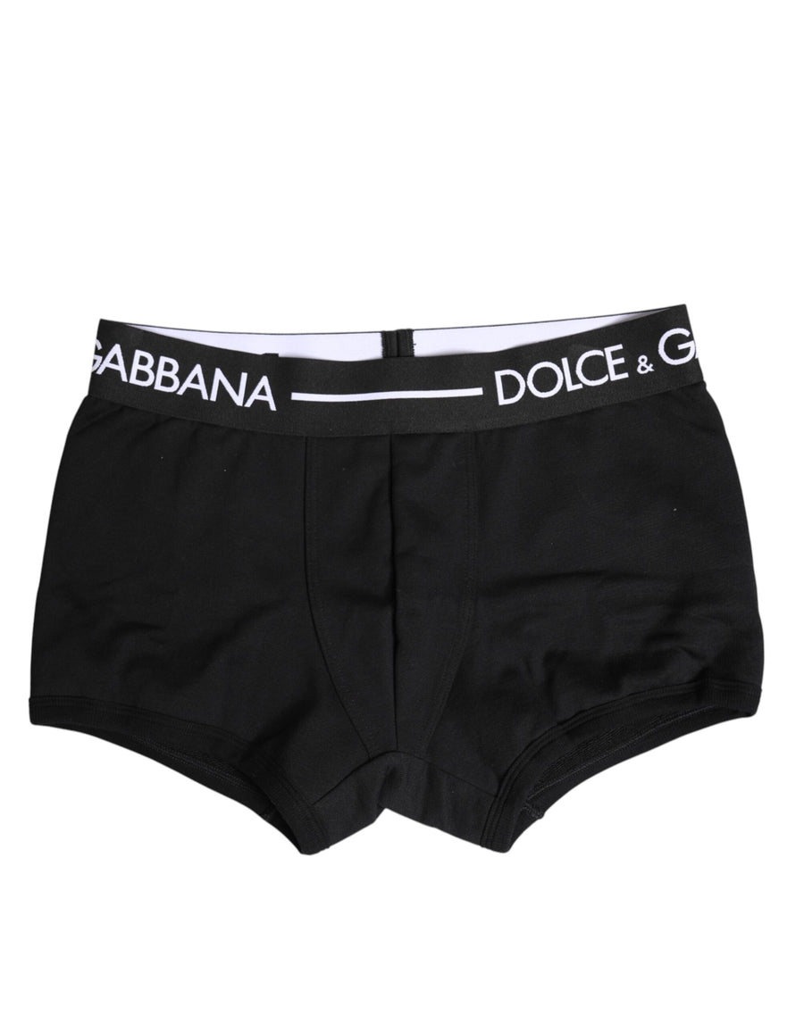 Black Cotton Stretch Regular Boxer Underwear