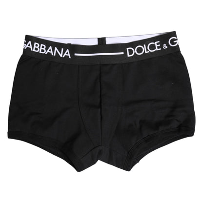 Black Cotton Stretch Regular Boxer Underwear