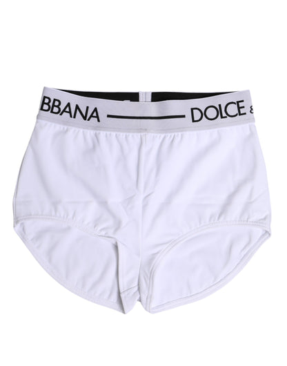 White Nylon Logo Waistband Boxer Brief Underwear