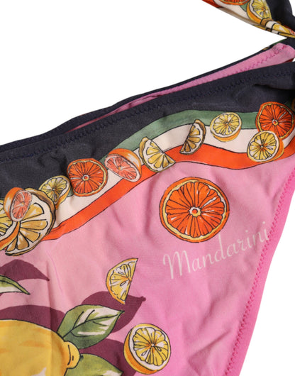 Pink Printed Swimsuit 2 Piece Top Bottom Swimwear