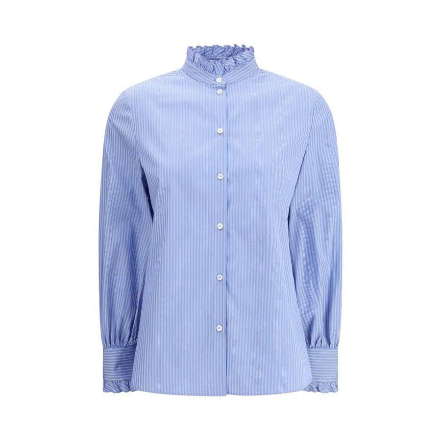 Blue Cotton Pattern Shirt