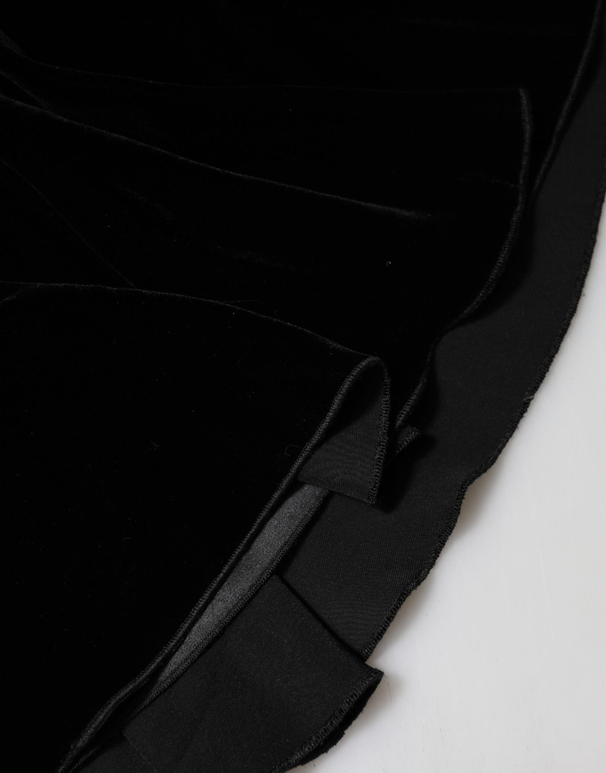 Black High Waist Fit Flared Midi Skirt