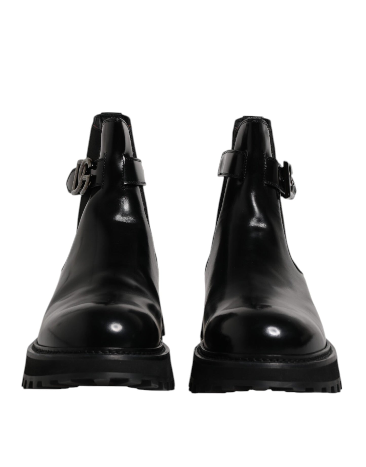 Black Belted DG Logo Men Chelsea Boots Shoes