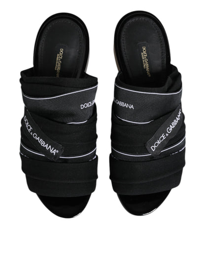 Black Slides Slip On Sandals Shoes