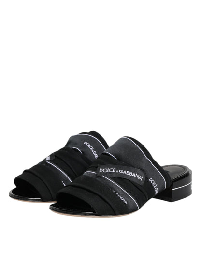 Black Slides Slip On Sandals Shoes