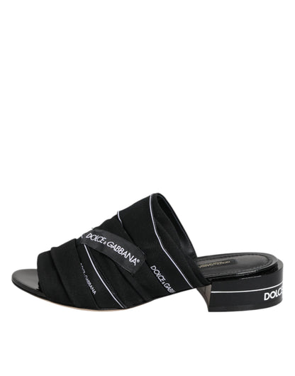 Black Slides Slip On Sandals Shoes