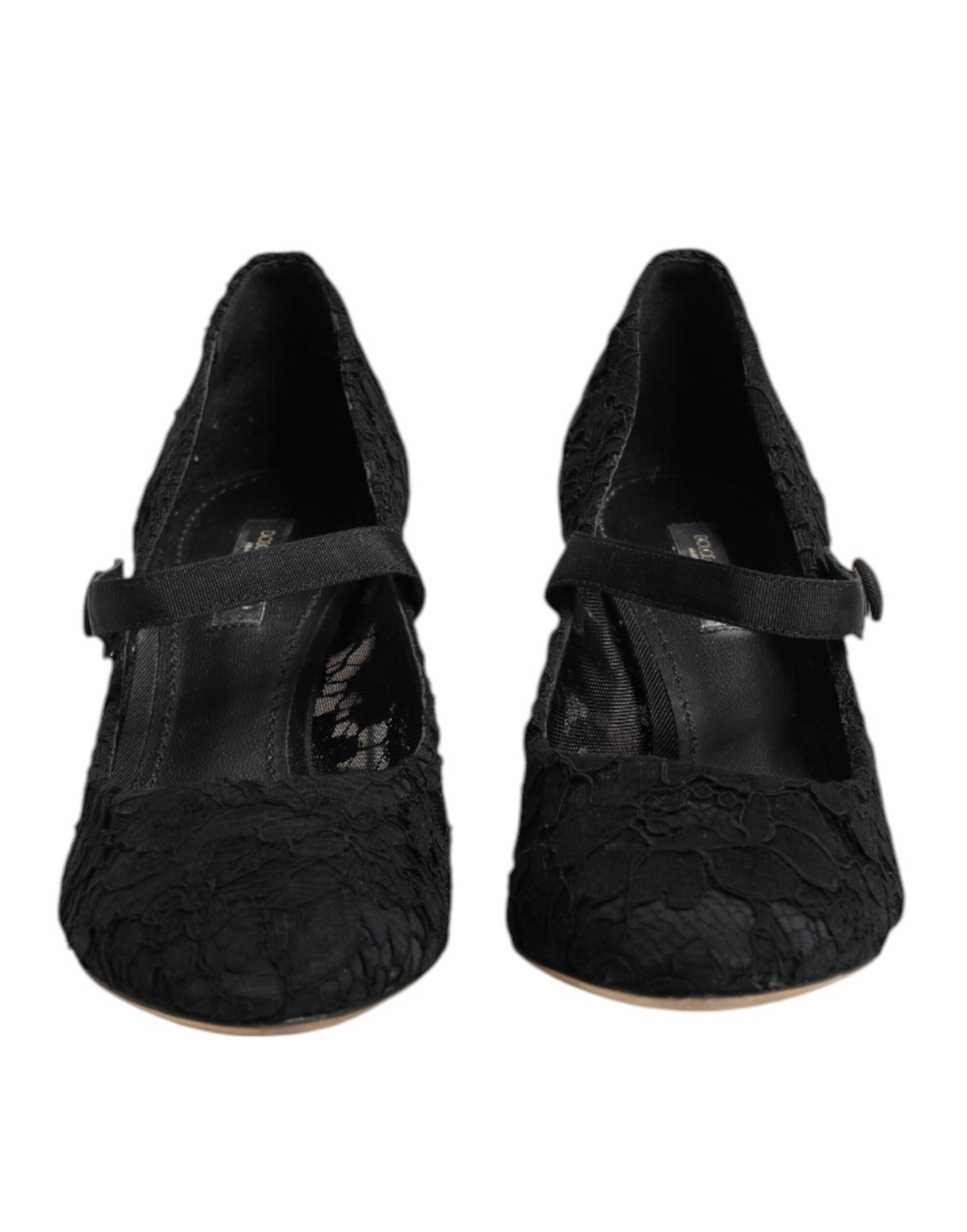 Black Mary Jane Taormina Lace Pumps Shoes