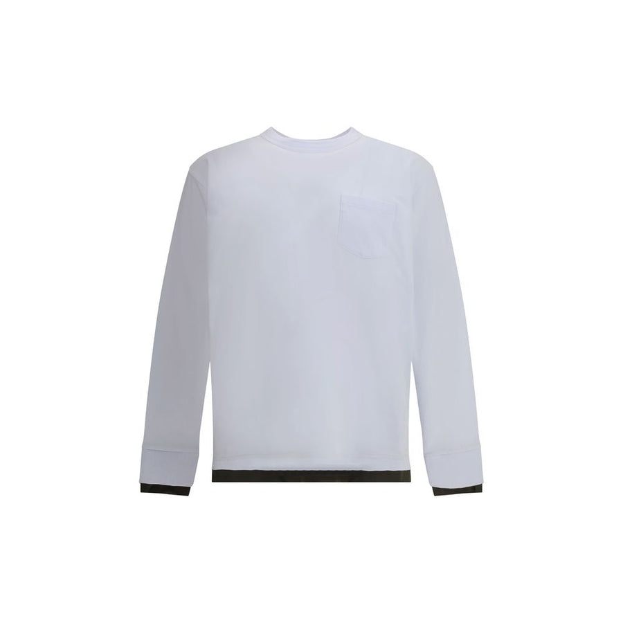 White Cotton Long Sleeve T-Shirt