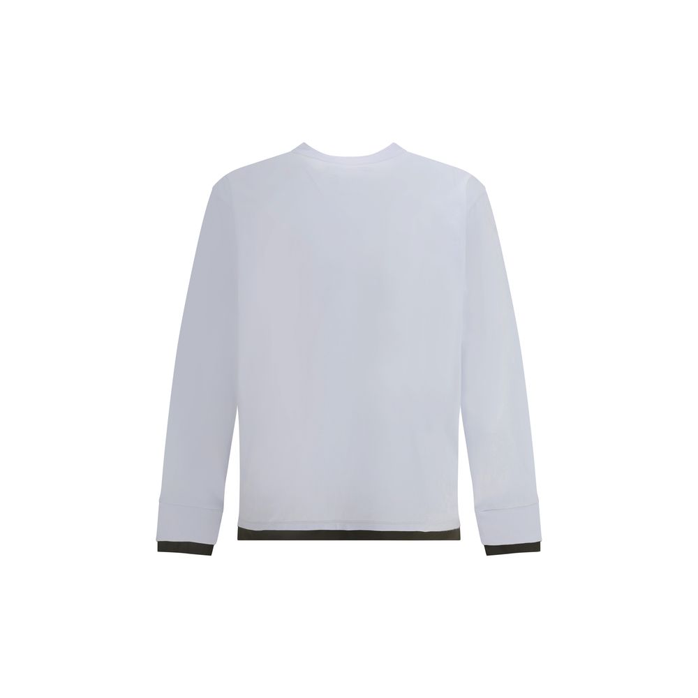 White Cotton Long Sleeve T-Shirt