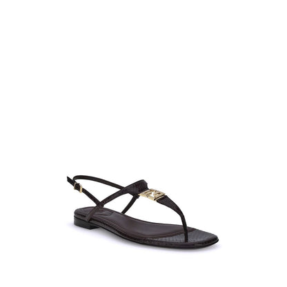Multicolor Calf Leather Bos Taurus Flat Sandals