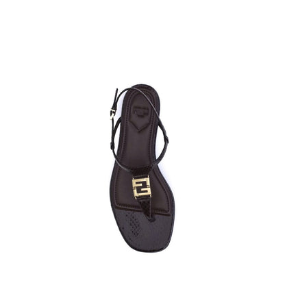 Multicolor Calf Leather Bos Taurus Flat Sandals