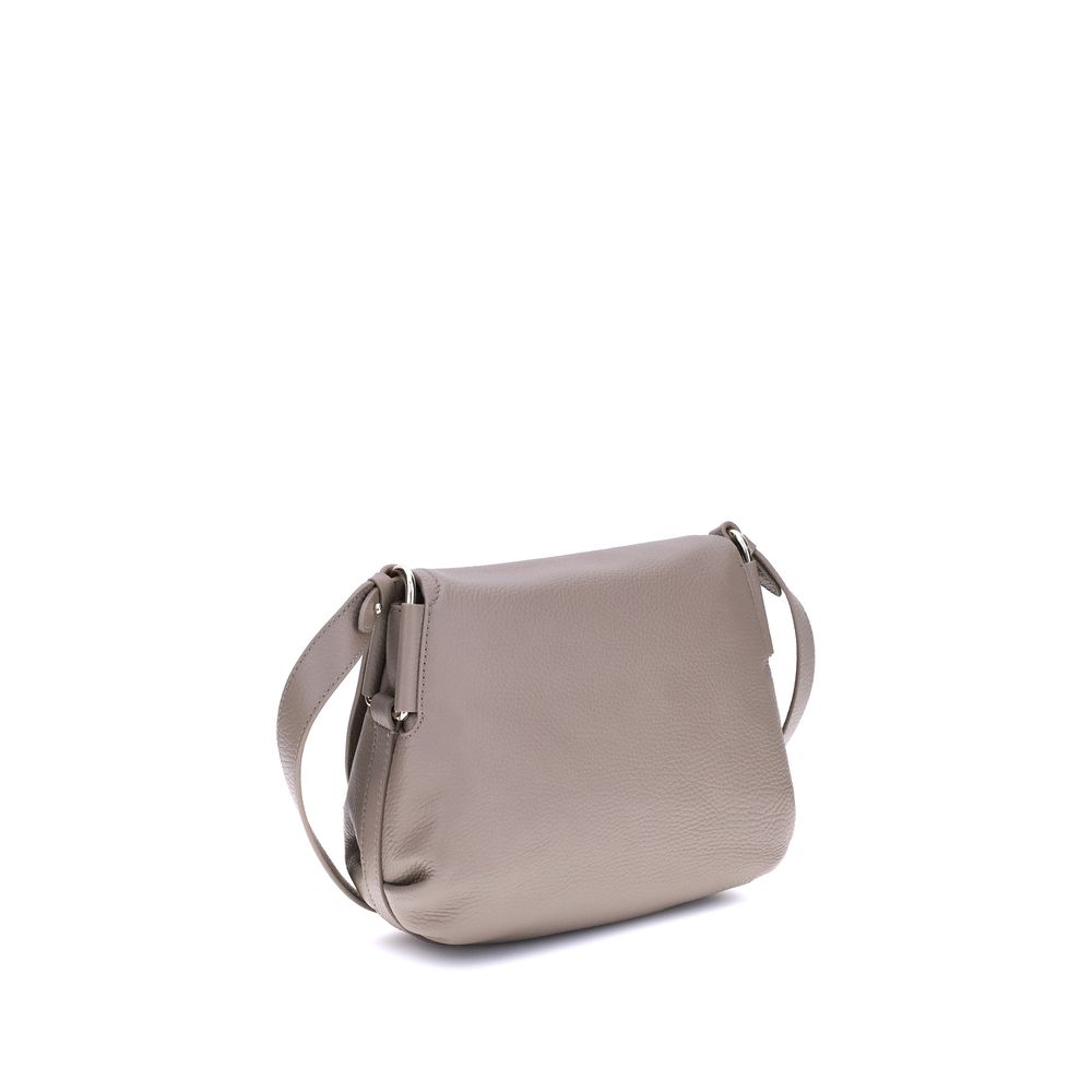 Beige Calf Leather Bos Taurus Shoulder Bag