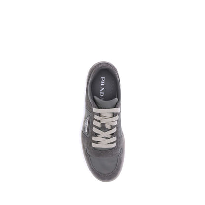 Gray Calf Leather Bos Taurus Low Top Sneakers
