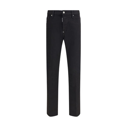Black Cotton Skinny Jeans
