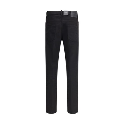 Black Cotton Skinny Jeans