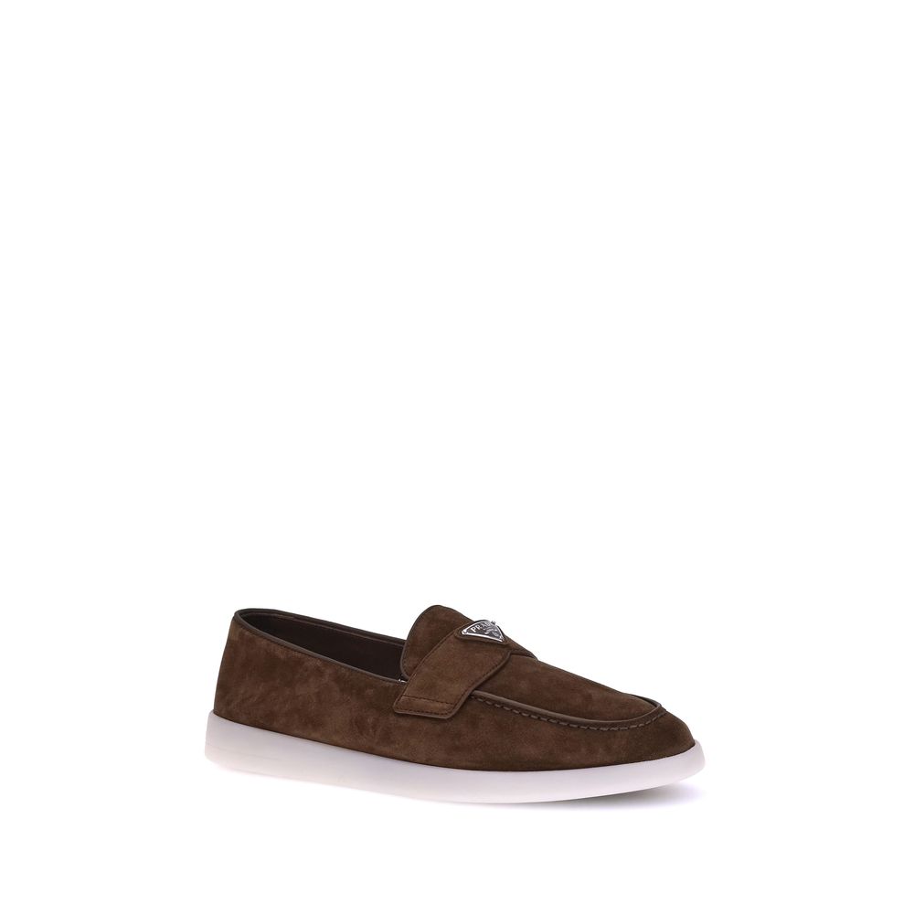 Brown Rubber Slip-On Loafers