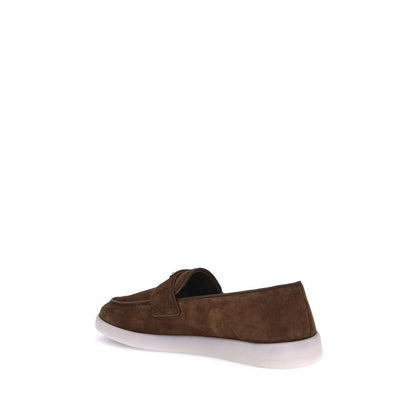 Brown Rubber Slip-On Loafers