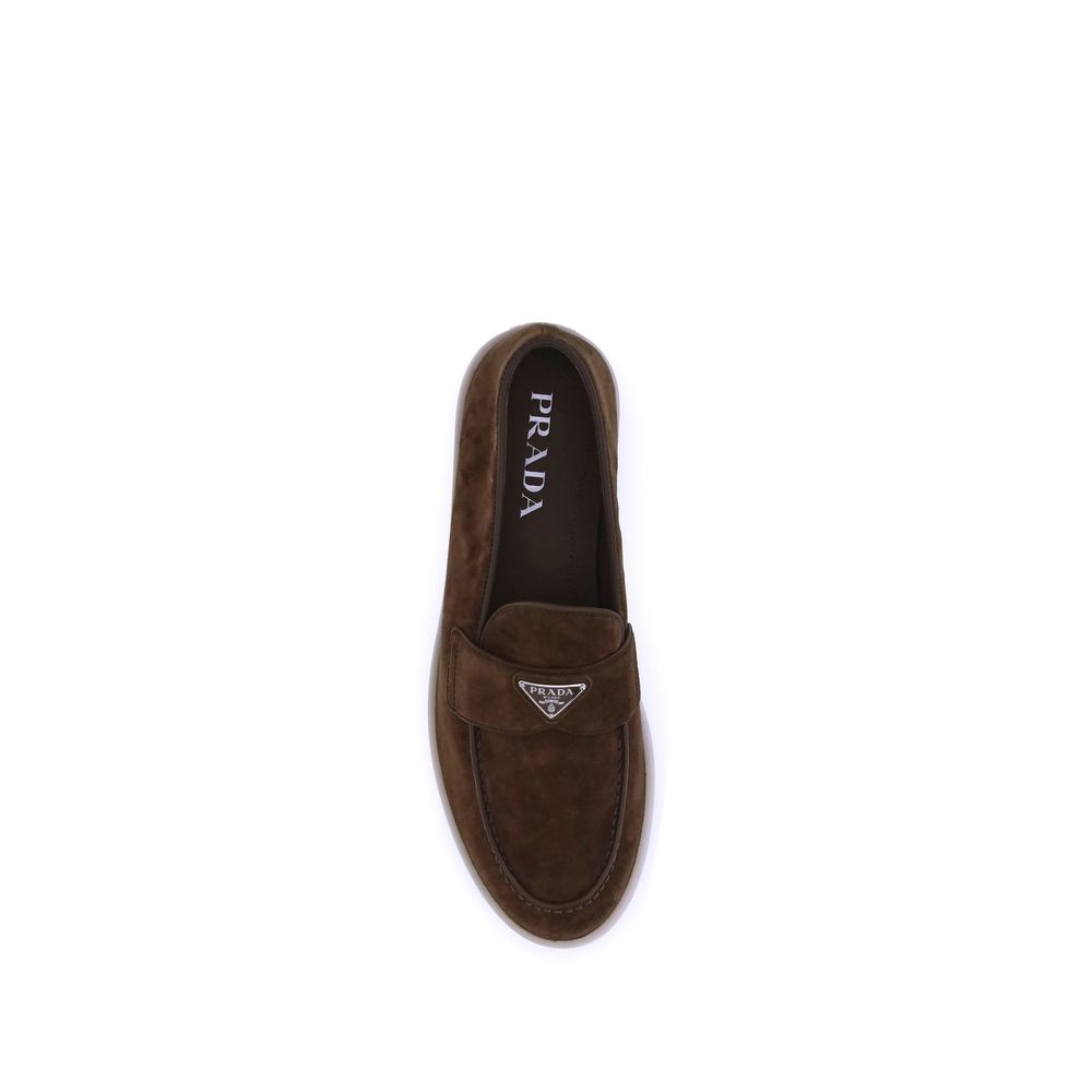 Brown Rubber Slip-On Loafers