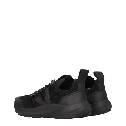 Black Fabric Athletic Sneakers