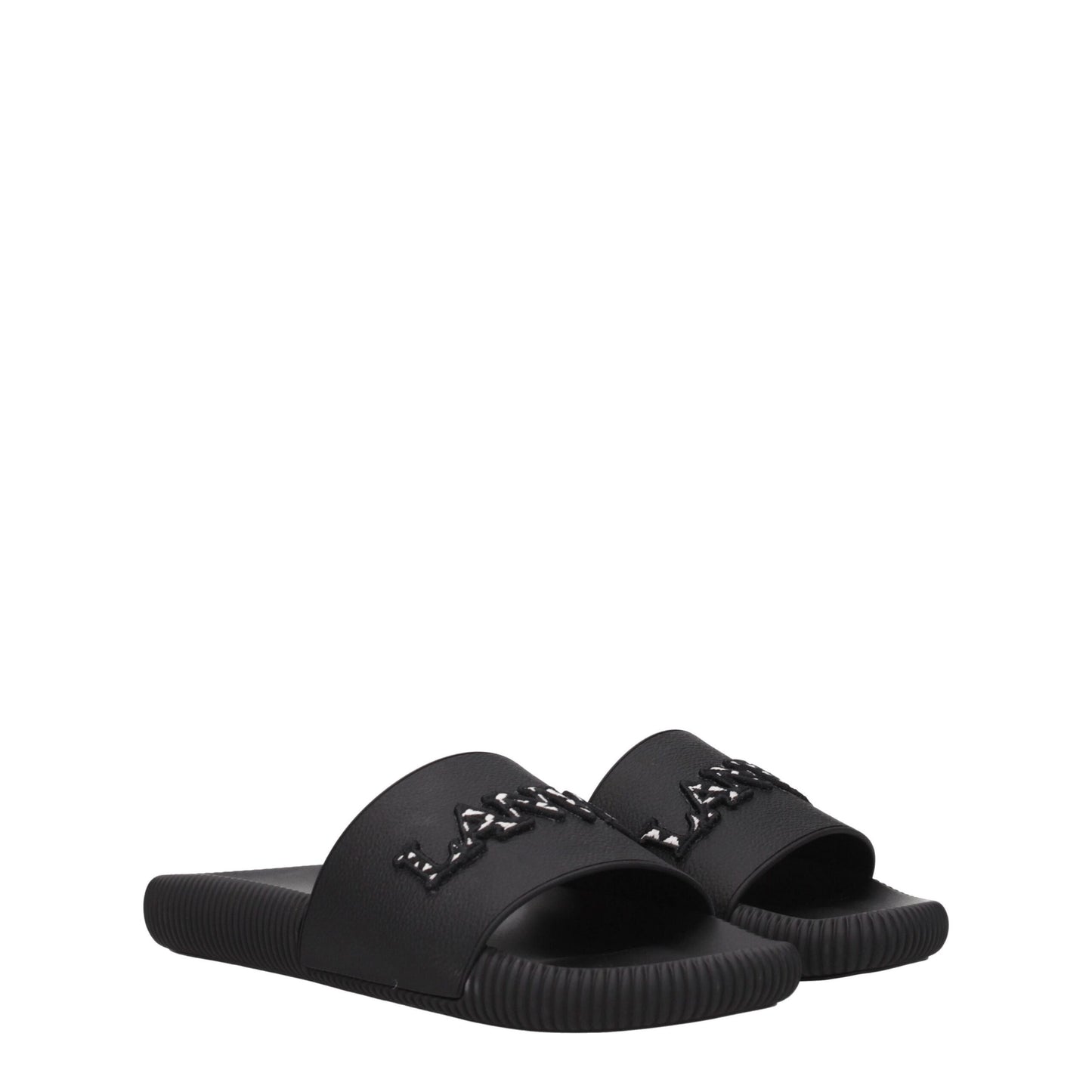 Black Cotton Slippers