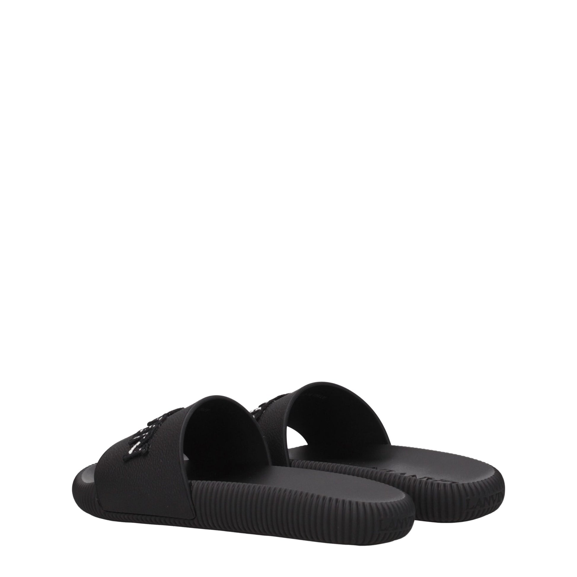 Black Cotton Slippers