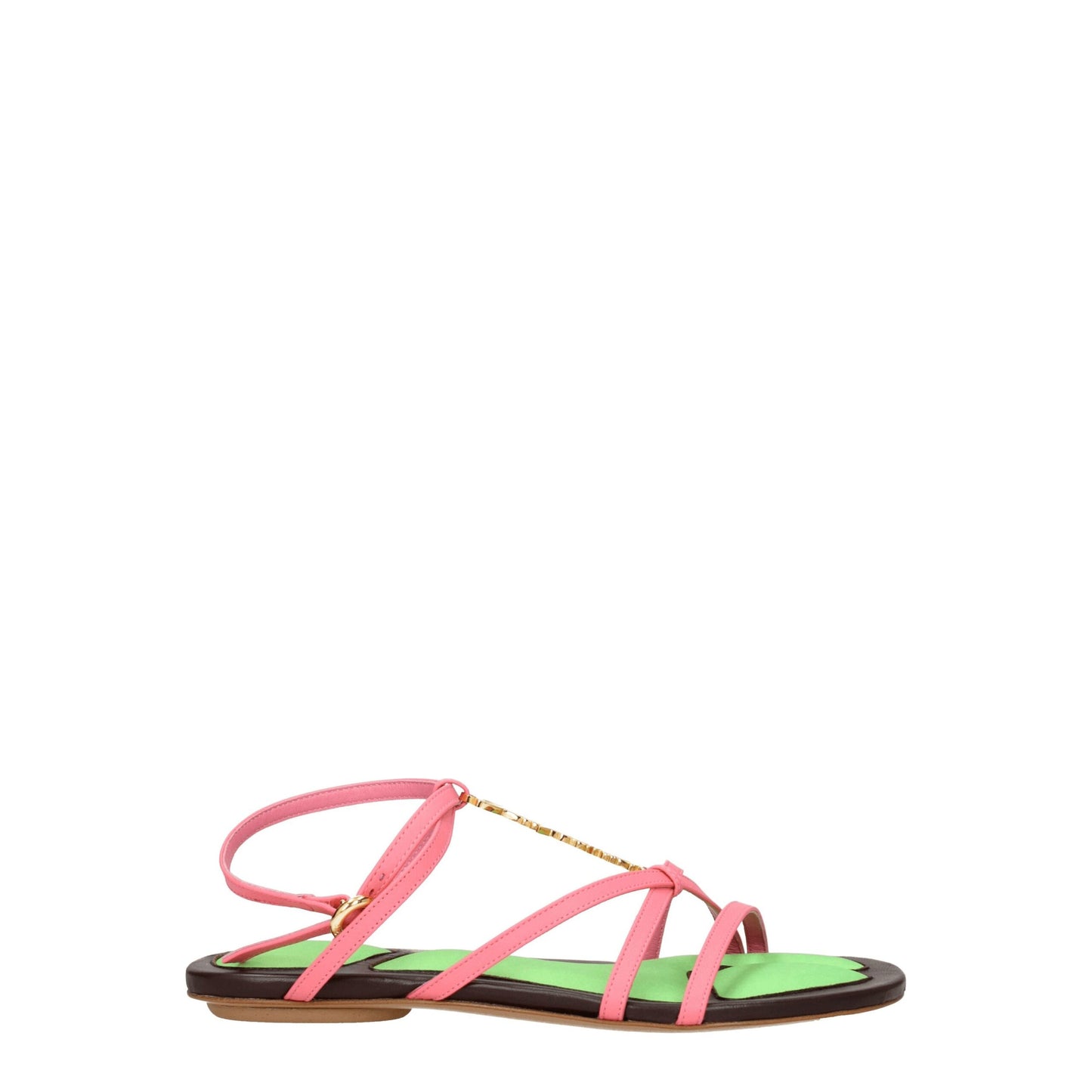 Pink Leather Sandals