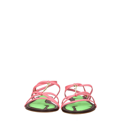 Pink Leather Sandals