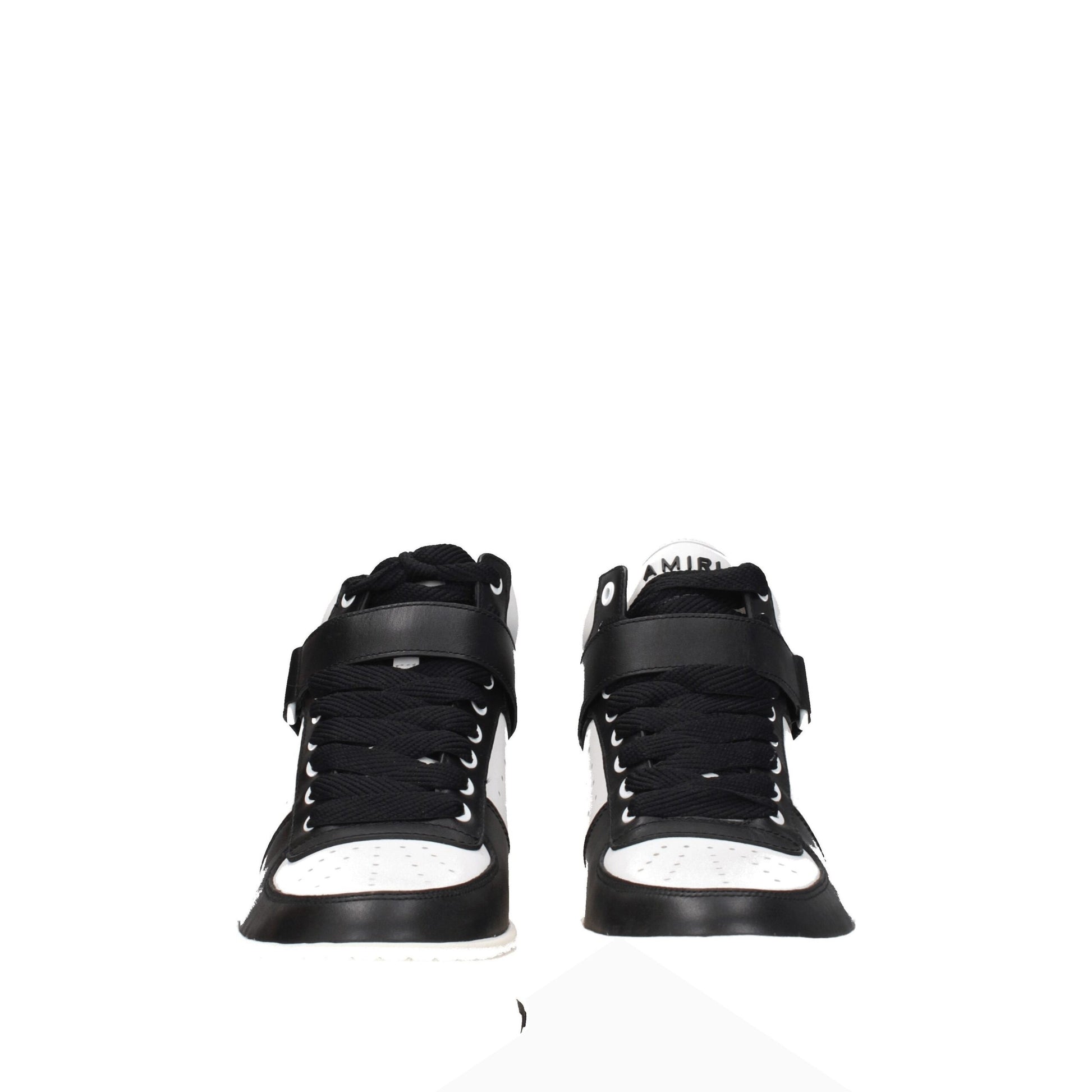 Black Leather High Top Sneakers