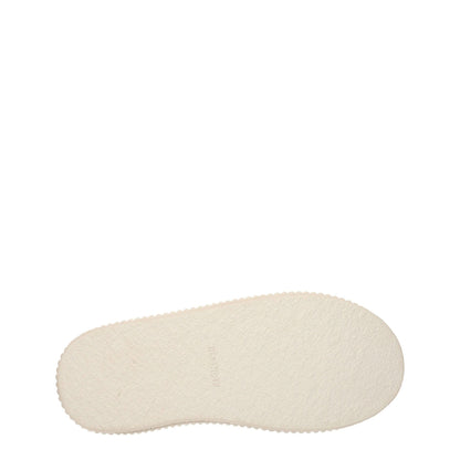 Beige Leather Platform Sneakers