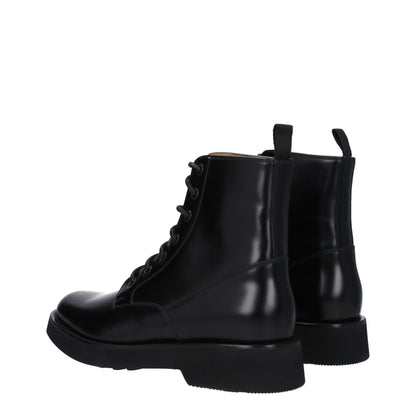Black Leather Ankle Boots