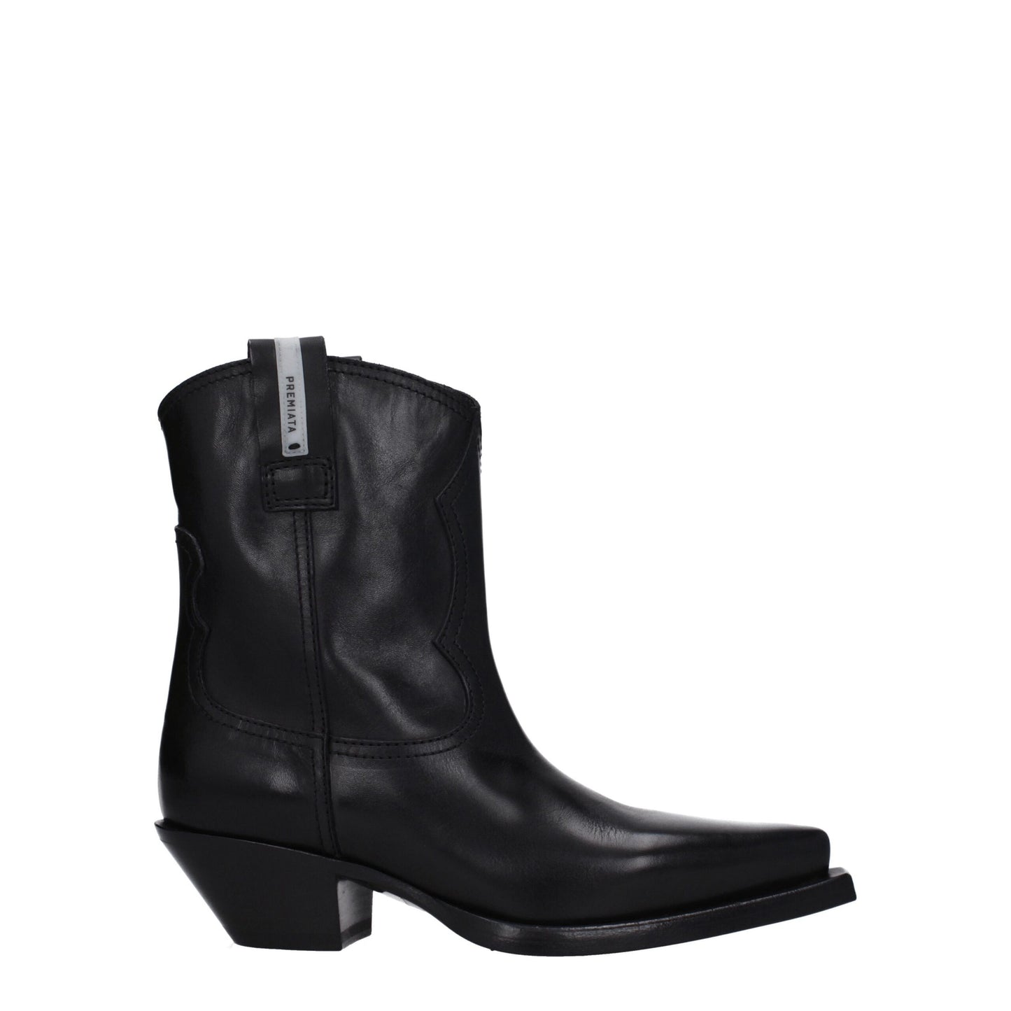 Black Leather Ankle Boots