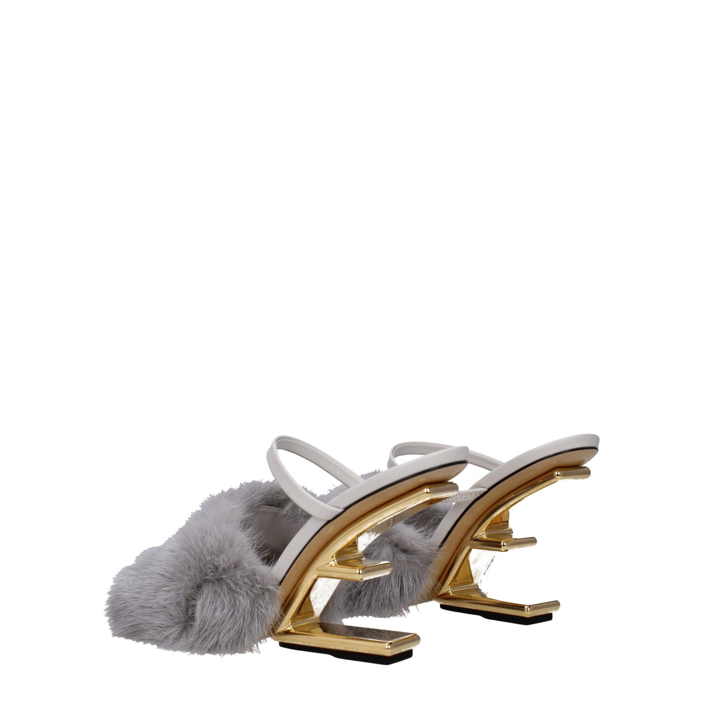 Gray Mink Slippers