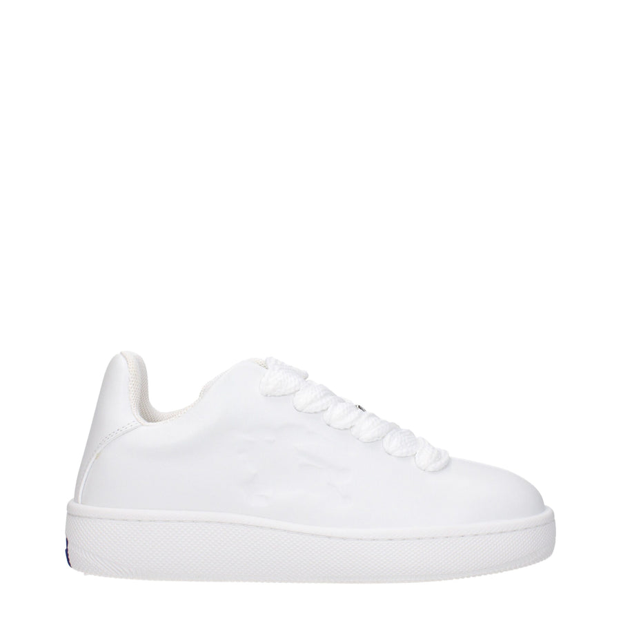 White Leather Low Top Sneakers
