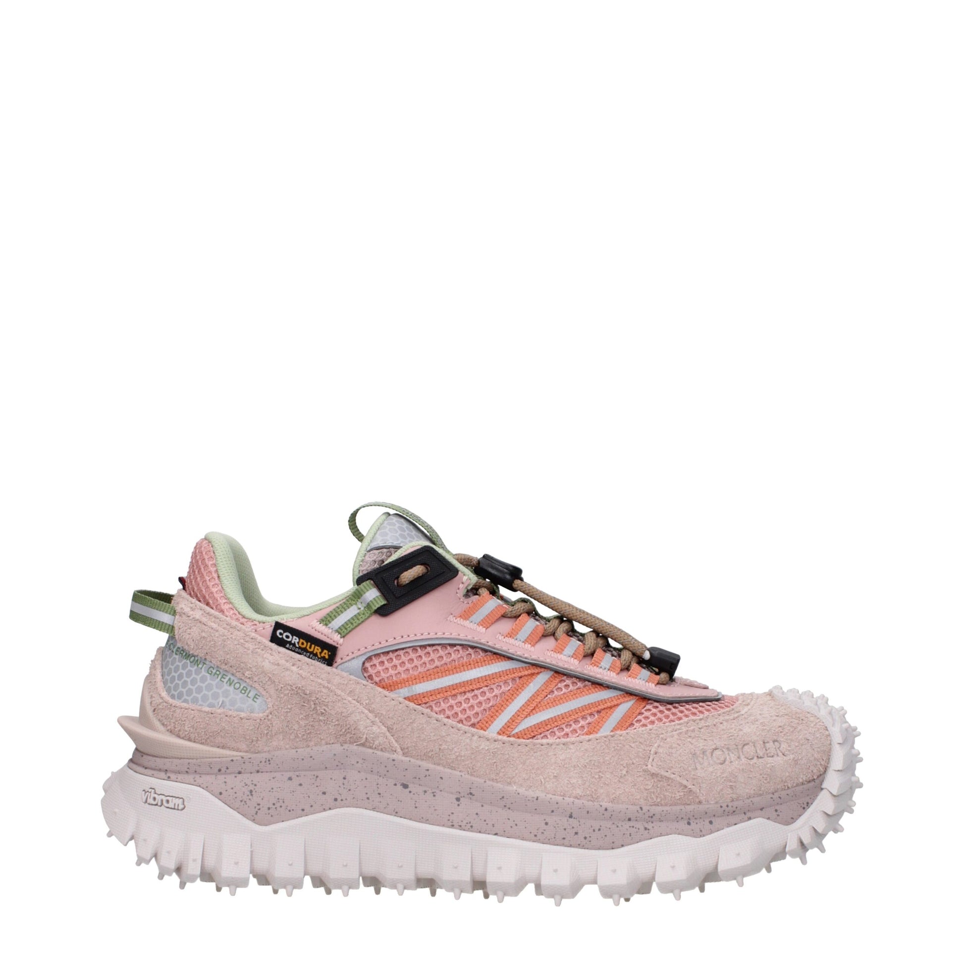 Pink Leather Athletic Sneakers