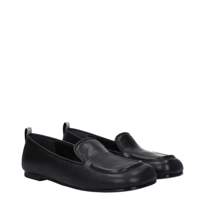Black Leather Slip-On Loafers