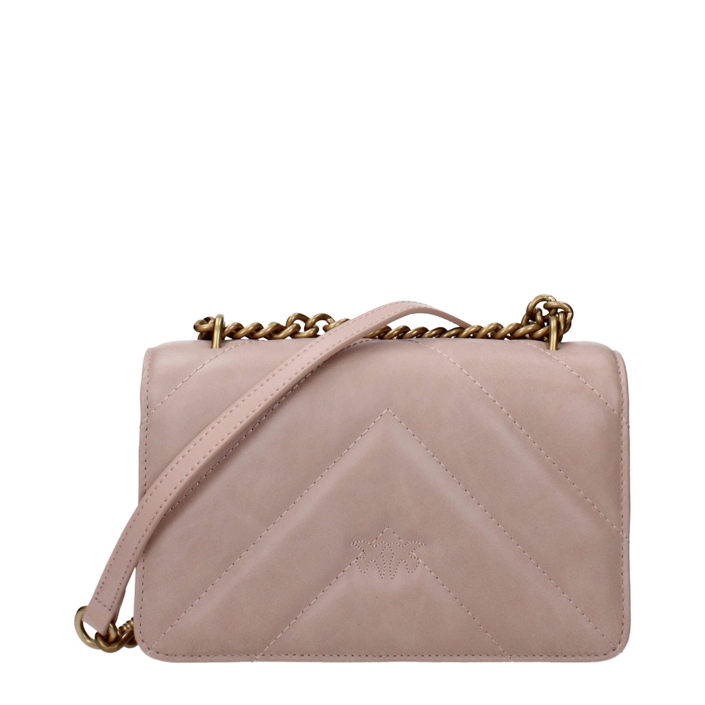 Pink Leather Crossbody Bag