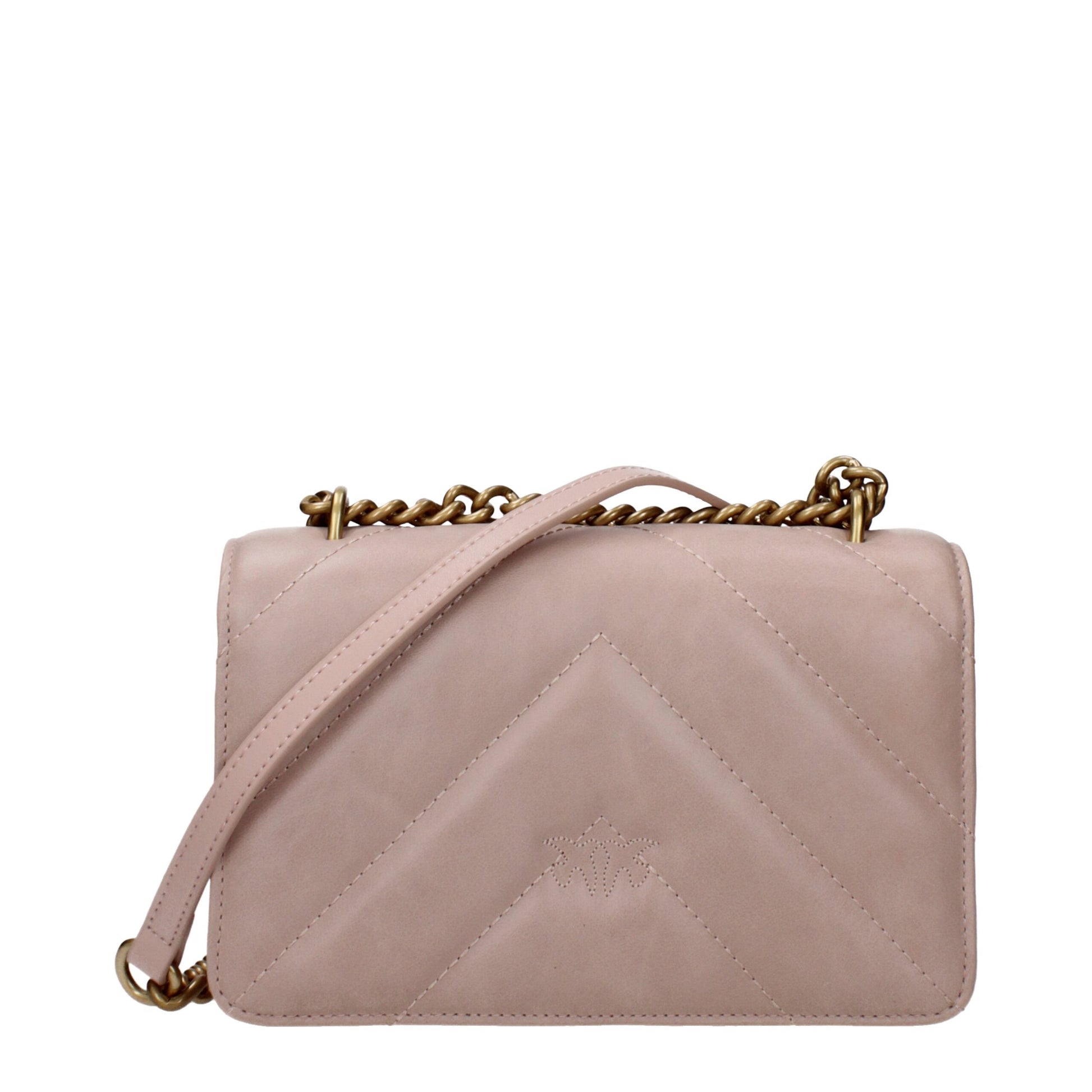 Pink Leather Crossbody Bag
