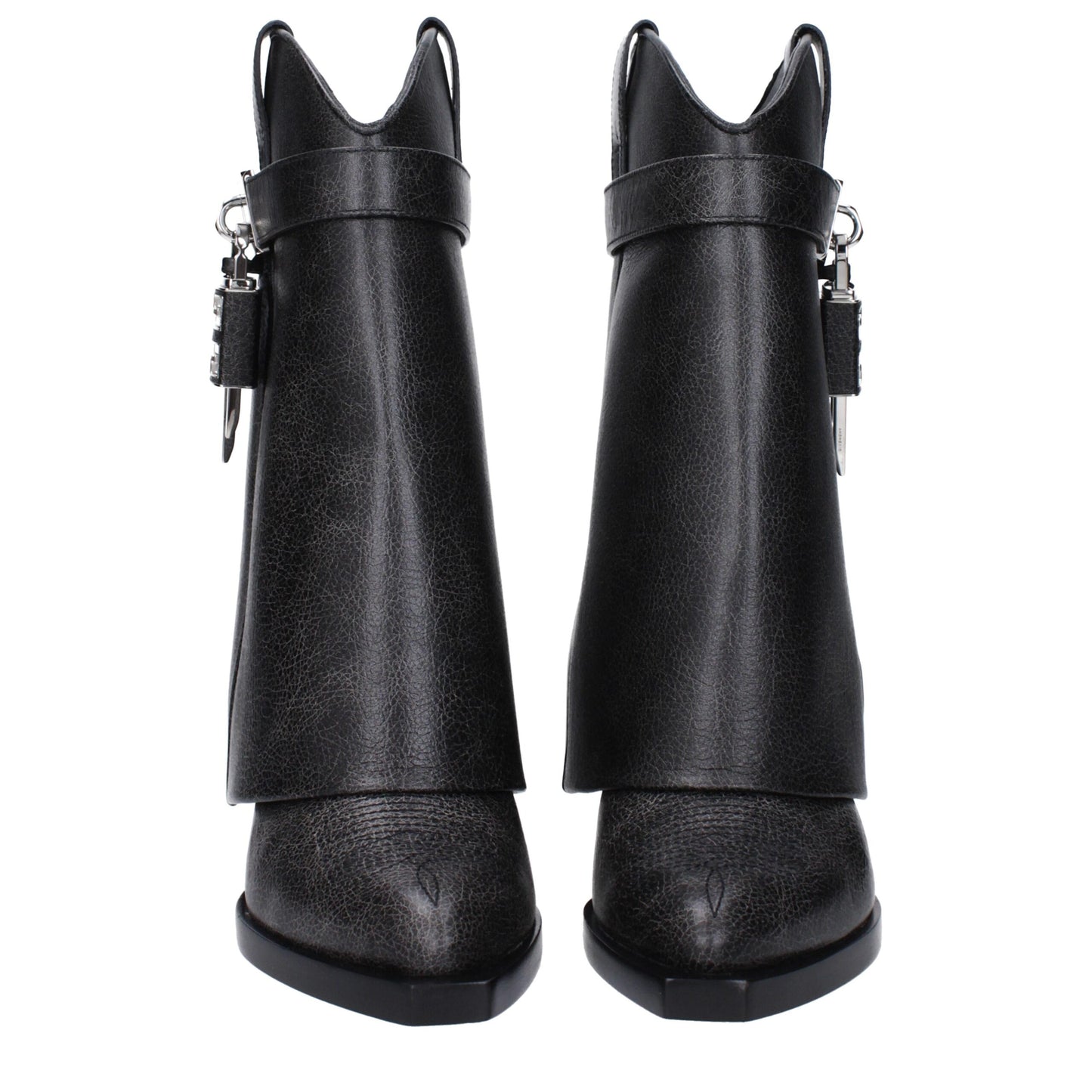 Black Leather Ankle Boots
