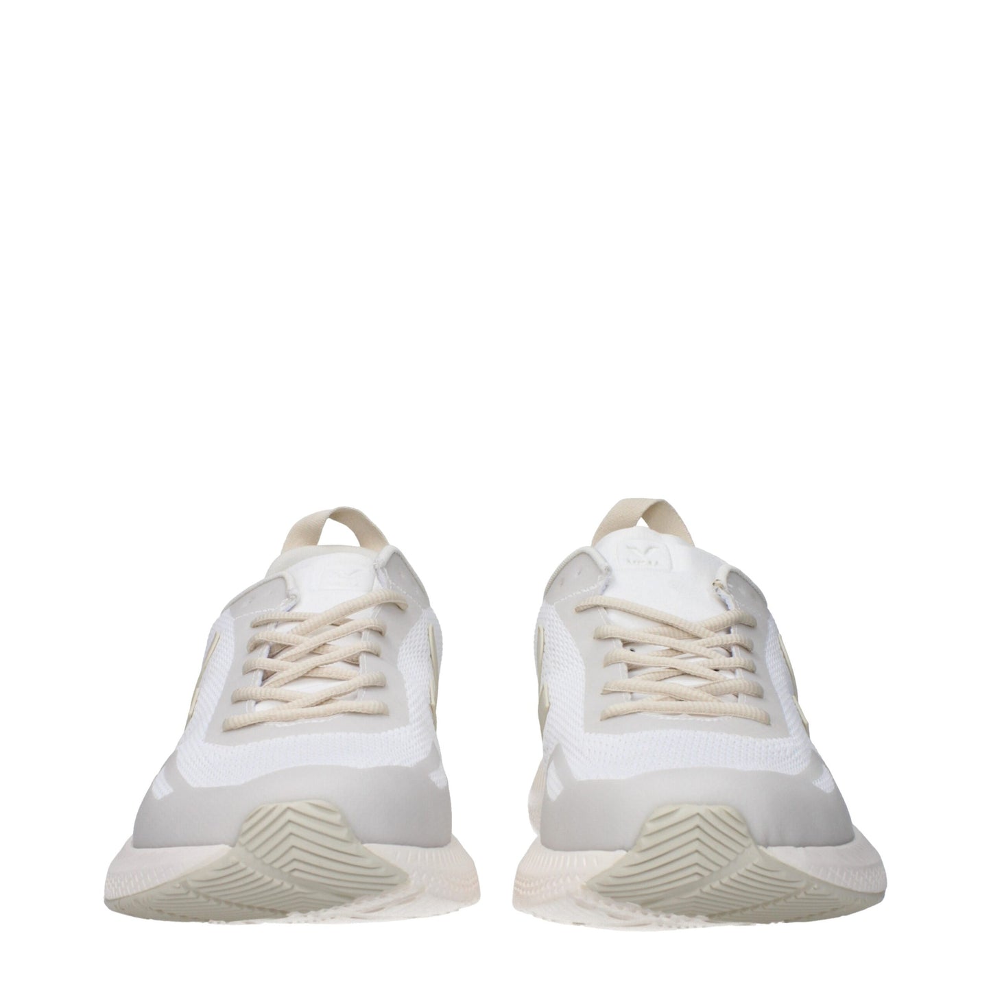 White Fabric Athletic Sneakers