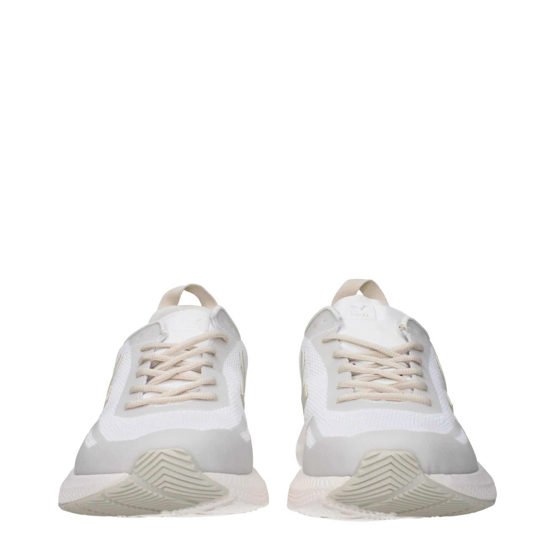 White Fabric Athletic Sneakers