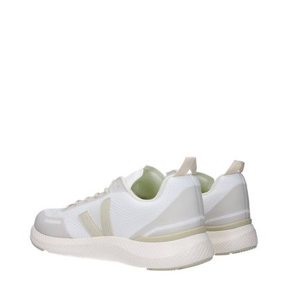 White Fabric Athletic Sneakers
