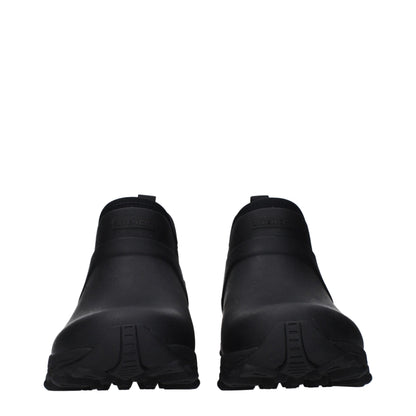 Black Cotton Ankle Boots