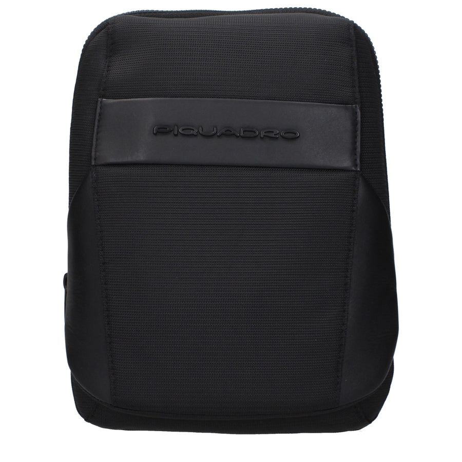 Black Fabric Crossbody Bag