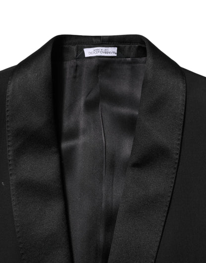 Black Wool 3 Piece Single Breasted Suit