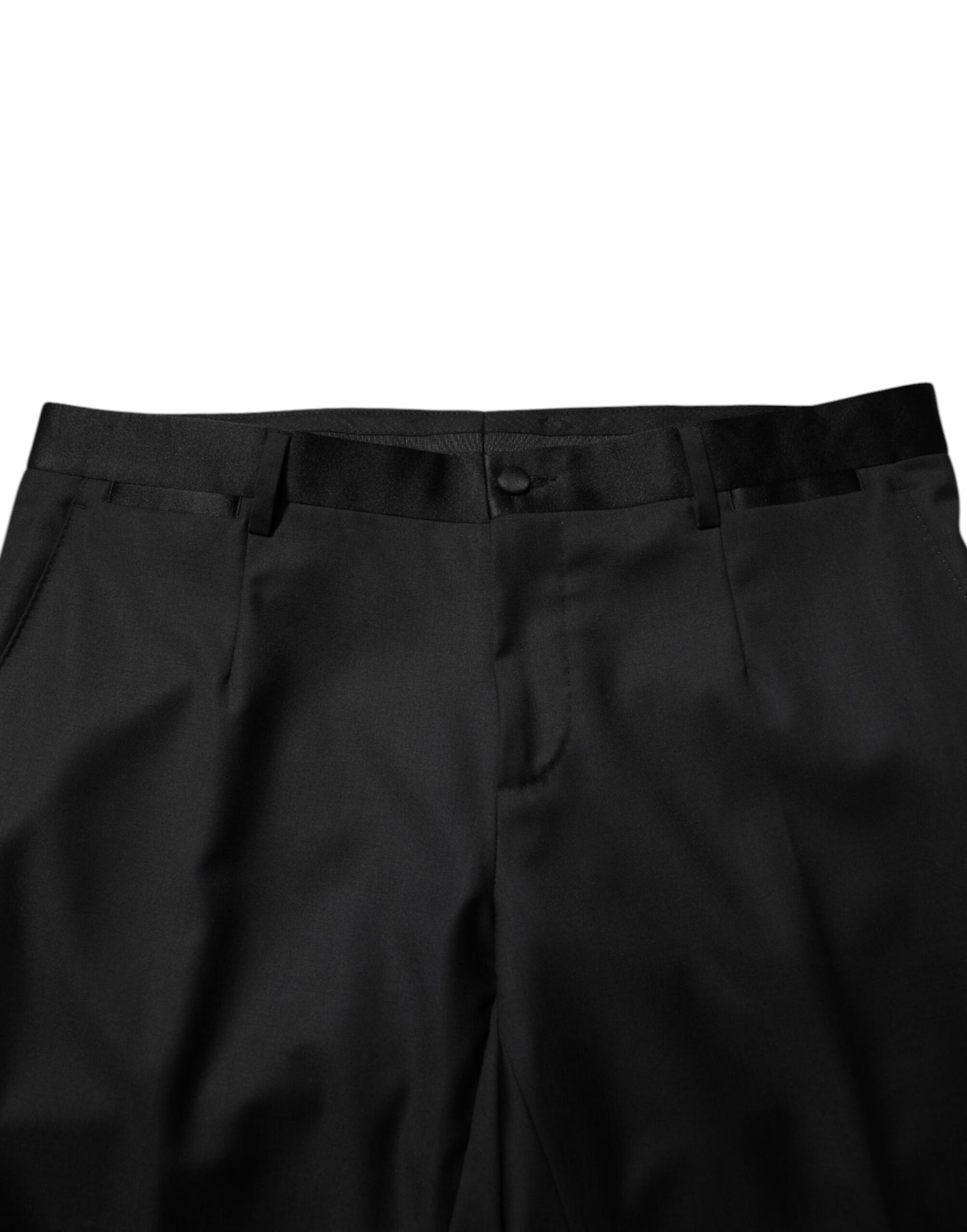 Black Wool Men Single Breasted 2 Piece Suit