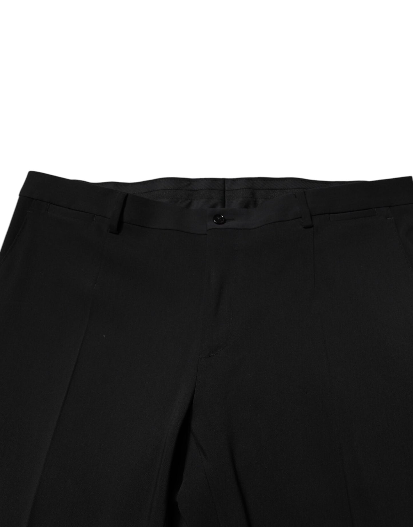 Black Cotton Single Breasted 2 Piece Suit