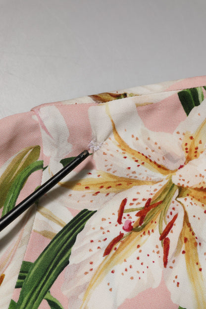 Pink Lily Printed Round Neck Blouse Top