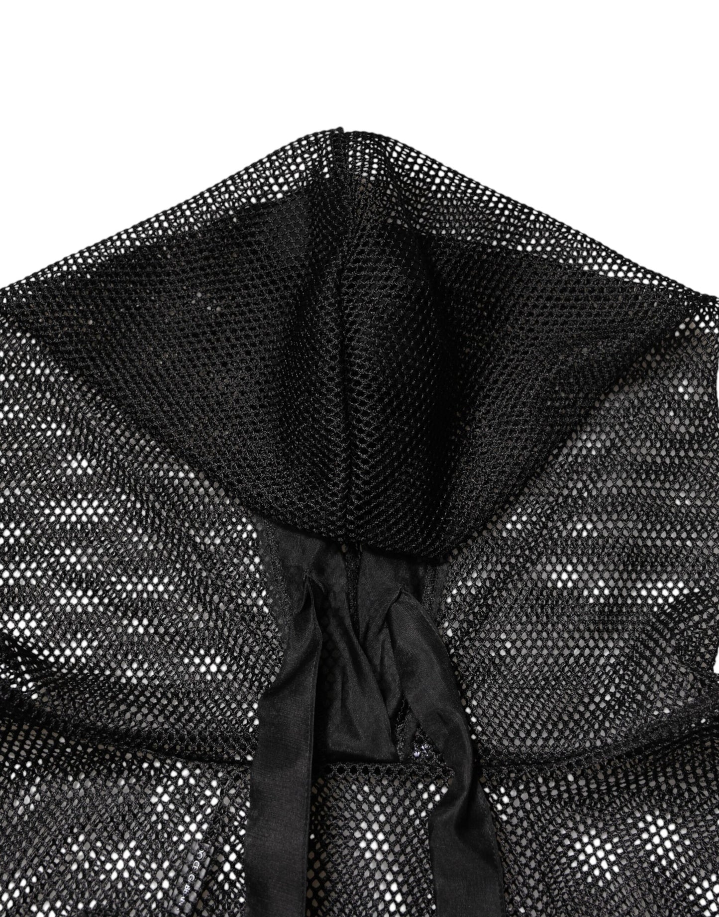 Black See Through Hooded Pullover Sweater