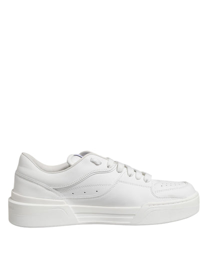 White Miami Leather Low Top Sneakers Shoes